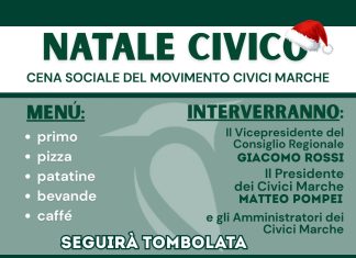 Natale Civico a Fano, cena sociale con i vertici del Movimento