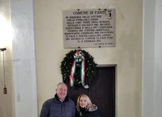 Una stele nata anche dall’impegno di Nuova Fano per la memoria dei martiri delle Foibe