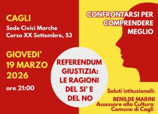 Referendum giustizia: i Civici Marche organizzano un incontro a Cagli per spiegare le ragioni del si e del no