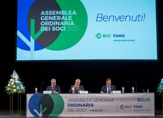 Soci BCC Fano riuniti in assemblea. Appuntamento il 26 aprile al Teatro della Fortuna