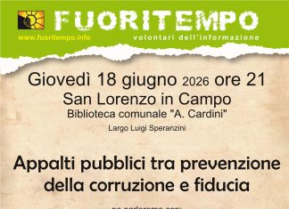 A San Lorenzo in Campo si parla di appalti pubblici tra prevenzione della corruzione e fiducia