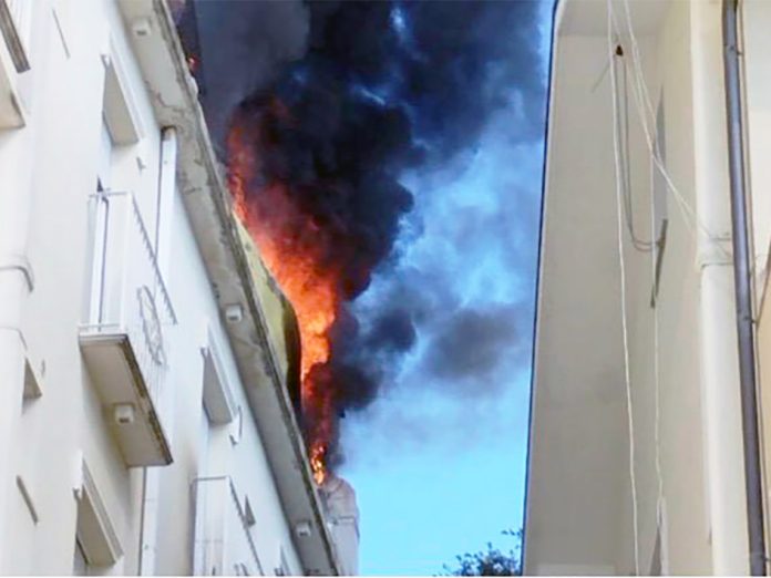 Hotel a fuoco a Gabicce