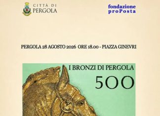Pergola, presentazione del francobollo dedicato ad Enrico Veschi nel centenario della nascita e cerimonia di primo annullo filatelico