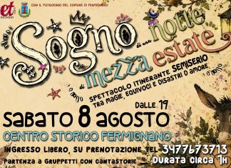 “Sogno di una notte di mezza estate”, a Fermignano spettacolo itinerante semiserio tra magie, equivoci e disastri d’amore