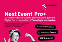 NEXT EVENT PRO+: a Pesaro il corso gratuito per diventare professionista di organizzazione eventi e comunicazione digitale