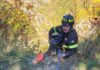 Cagli, vigili del fuoco salvano una cagnolina caduta in una scarpata a Colombara